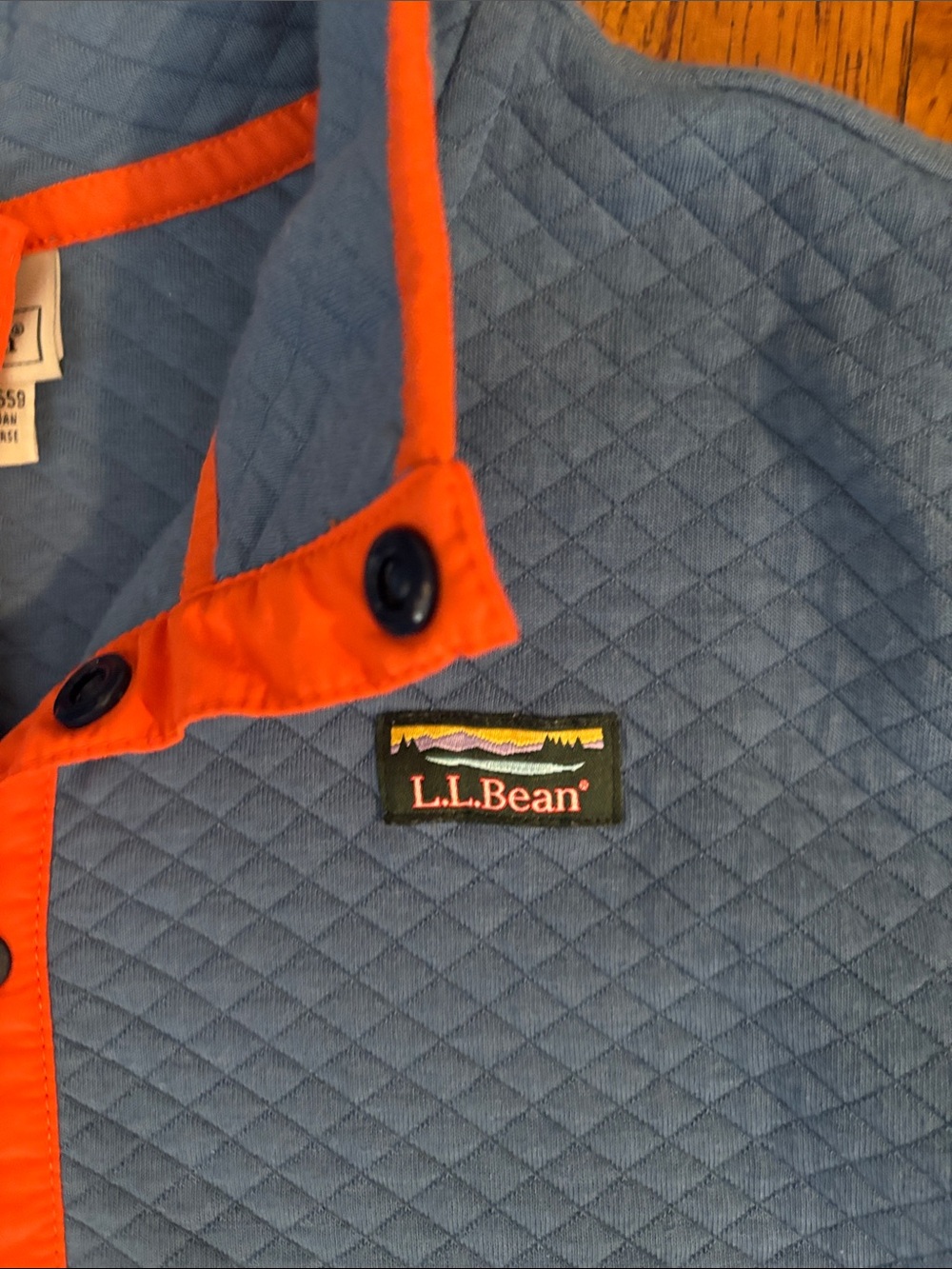 L.L. Bean Quarter Snap Quilted Pullover - Kids L (14-16), fits adult size small - Picture 3 of 6